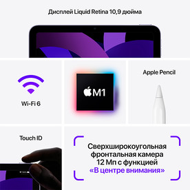 Apple iPad Air 5 (2022) 10,9 64Gb Wi-Fi Purple (MME23)