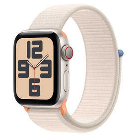 Apple Watch SE GPS, 44mm Gold Aluminium Case with Pink Sand Sport Band