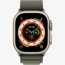 Apple Watch Ultra 49mm Titanium Case with Alpine Loop Green, Размер М (MQFN3)