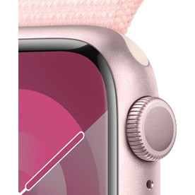 Apple Watch Series 9 GPS 45mm Pink, Light pink Sport Loop (MR9J3)