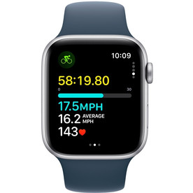 Apple Watch SE 2 (2023) GPS 40mm Silver, Storm Blue Sport Band, S/M (MRE13)