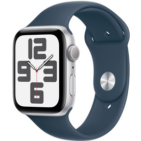 Apple Watch SE 2 (2023) GPS 44mm Silver, Storm Blue Sport Band, M/L (MREE3)