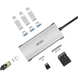 Хаб WIWU Alpha A631STR 6 in 1 (6 в 1) USB-концентратор