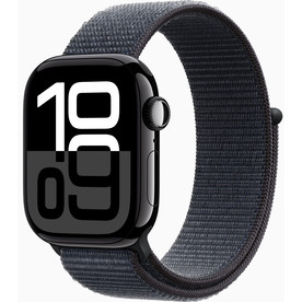 Apple Watch Series 10 GPS 46mm Jet Black Aluminium, Ink Sport Loop (MWWR3)