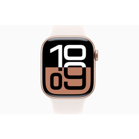 Apple Watch Series 10 GPS 46mm Rose Gold Aluminium, Light Blush Sport Band, M/L (MWWJ3)