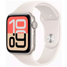 Apple Watch SE 3 (2025) GPS 44mm Starlight, Starlight Sport Band, S/M (MEHG4)